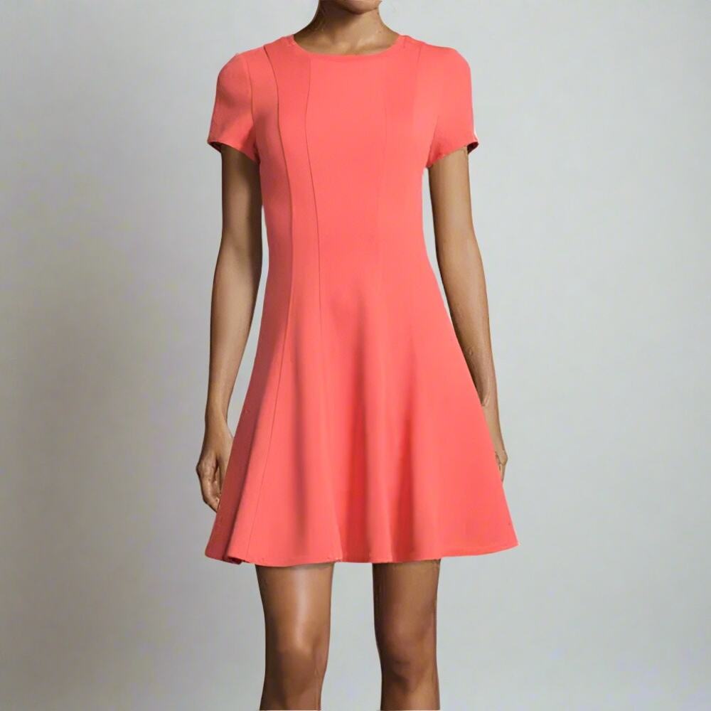 Rebecca Taylor SS Knit Pique Dress Coral/Orange (Persimmon) Size 4